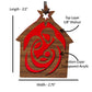 Nativity Scene Short Christmas Tree Ornament