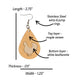 Chicken Maple Wood Veneer & White Leatherette Earrings