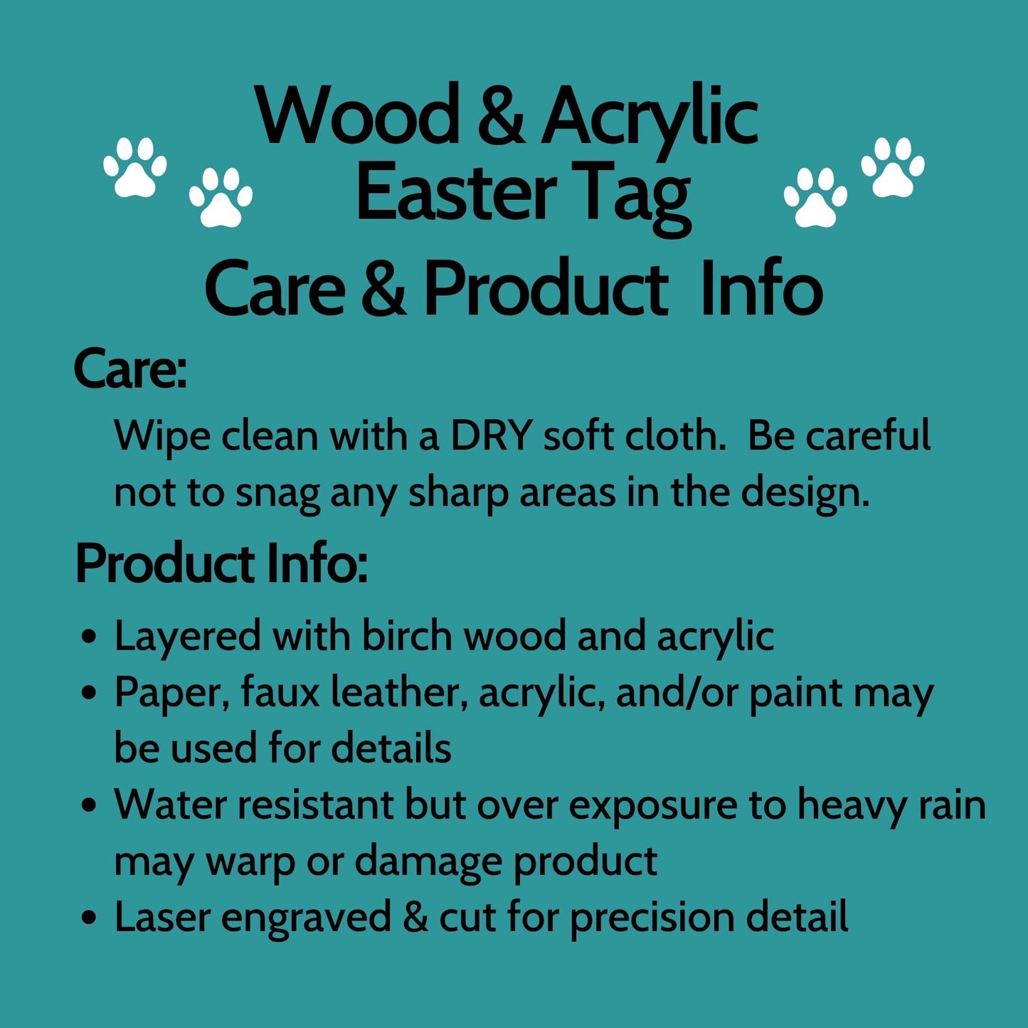 Easter Basket Tags - Bunny Shaped Layered Wood and Acrylic