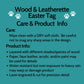 Easter Basket Tags - Round Layered Wood and Leatherette