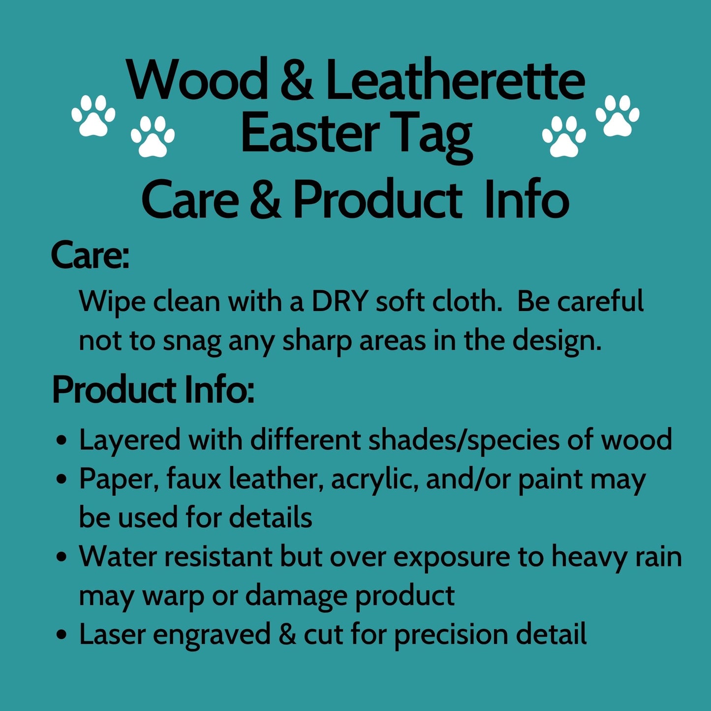 Easter Basket Tags - Round Layered Wood and Leatherette