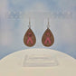Breast Cancer Survivor Walnut Wood Veneer & Pink Leatherette Earrings