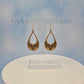 Mandala Cutout Light Wood Veneer & Olive Green Leatherette Earrings