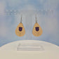 Tulip Flower Maple Wood Veneer & Purple Leatherette Earrings