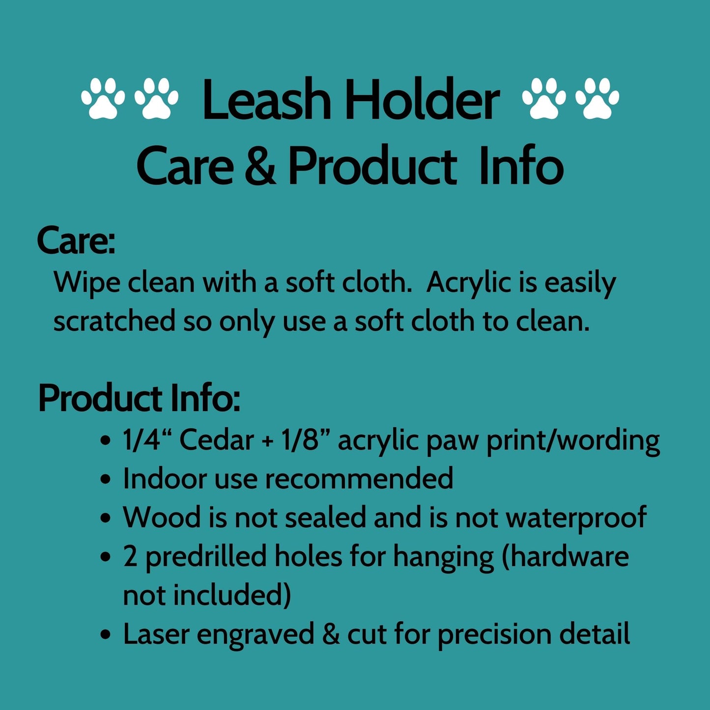 Life is Ruff - Wooden Dog Leash Holder With Acrylic Accents