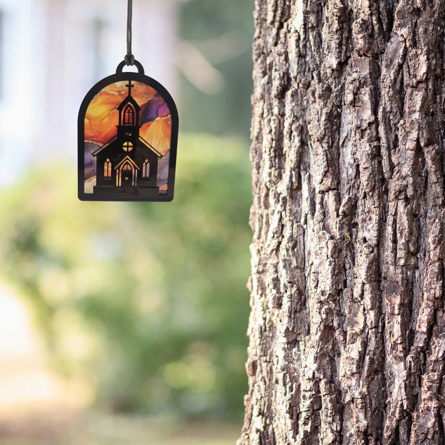 Church at Sunset Suncatcher