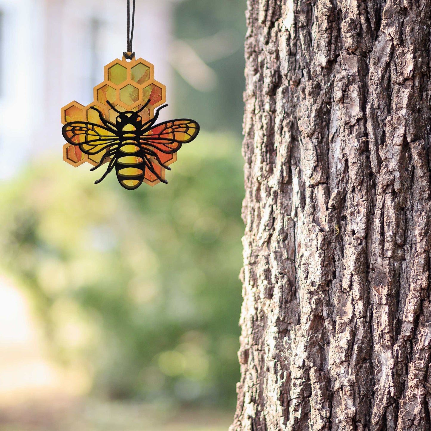 Bee and Honeycomb Suncatcher