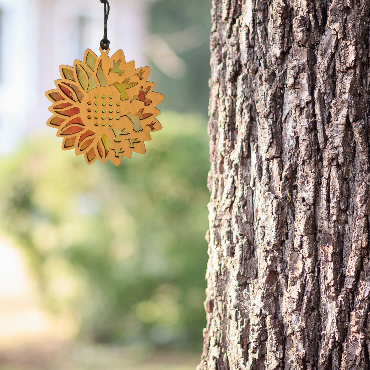 Sunflower and Hummingbird Suncatcher