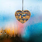 Heart Shaped Book and Cat Lover Suncatcher