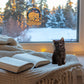 Arch Shaped Book and Cat Lover Suncatcher