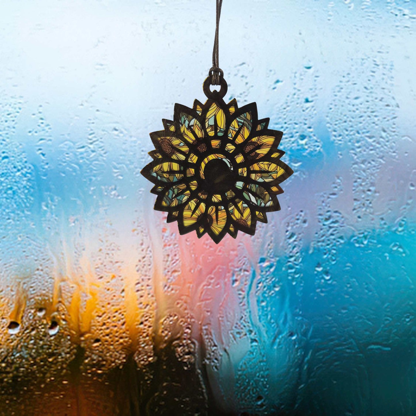 Sunflower Suncatcher - Half Moon
