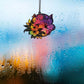 Butterfly and Tropical Flowers Suncatcher