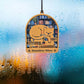 Arch Shaped Book and Cat Lover Suncatcher