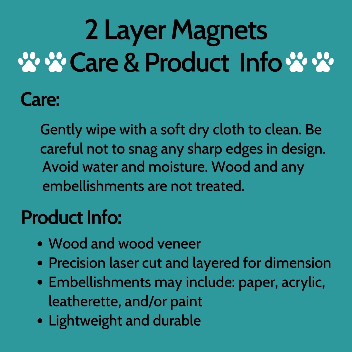 Night Bird Wood and Veneer Layered Refrigerator Magnet