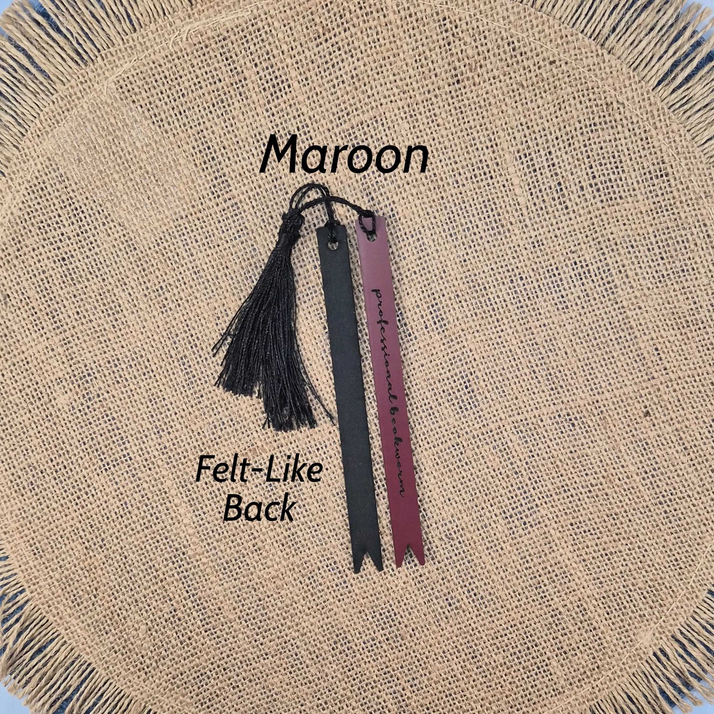 Professional Bookworm Funny Leatherette Skinny Bookmark with Tassel