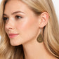 Mandala Leatherette and Walnut Wood Veneer Teardrop Earrings