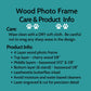 Layered Cherry Wood Picture Frame With Leatherette Butterflies Inlaid