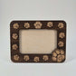 Layered Walnut Wood Picture Frame with Engraved Paw Prints