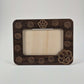 Layered Walnut Wood Picture Frame with Engraved Paw Prints