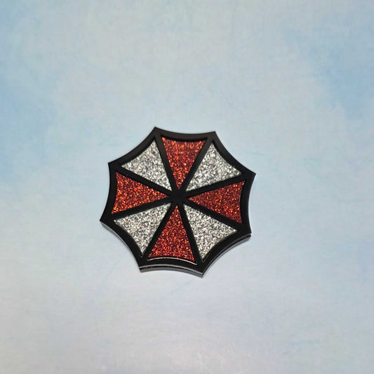 Resident Evil Umbrella Corp Acrylic Glitter Magnet  - Gamer Related