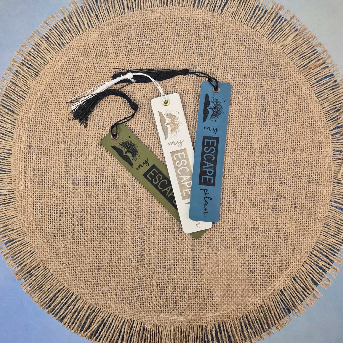 My Escape Plan Funny Leatherette Bookmark with Tassel