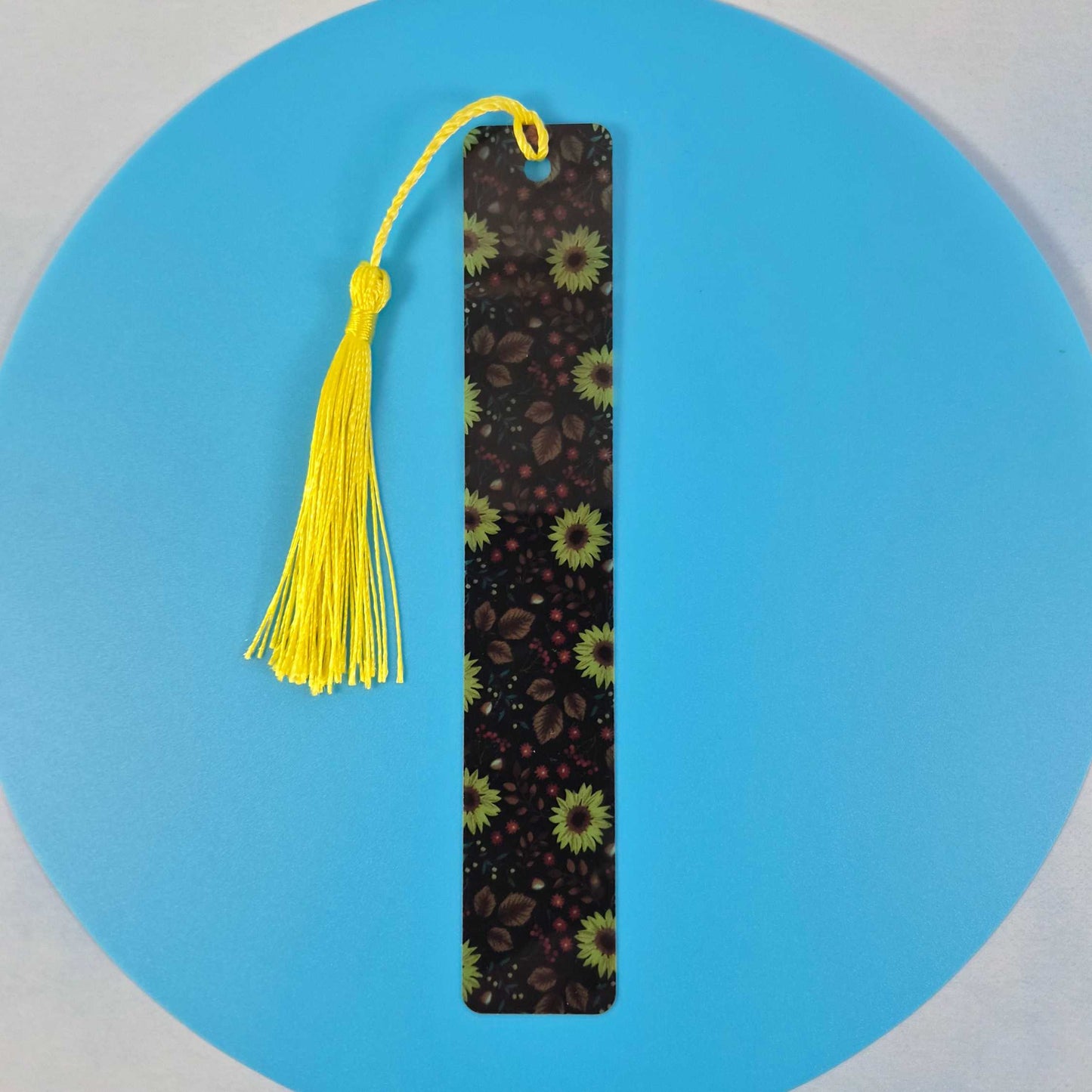 Sunflower Pattern Flex Bookmark with Tassel Multicolor