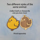 Chunky Chick Fridge Magnets Layered - Side View