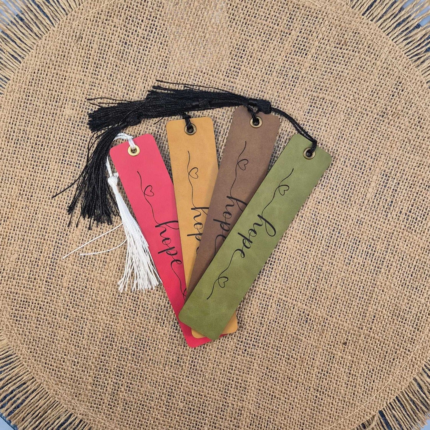 Inspirational "Hope" Leatherette Bookmark With Tassel