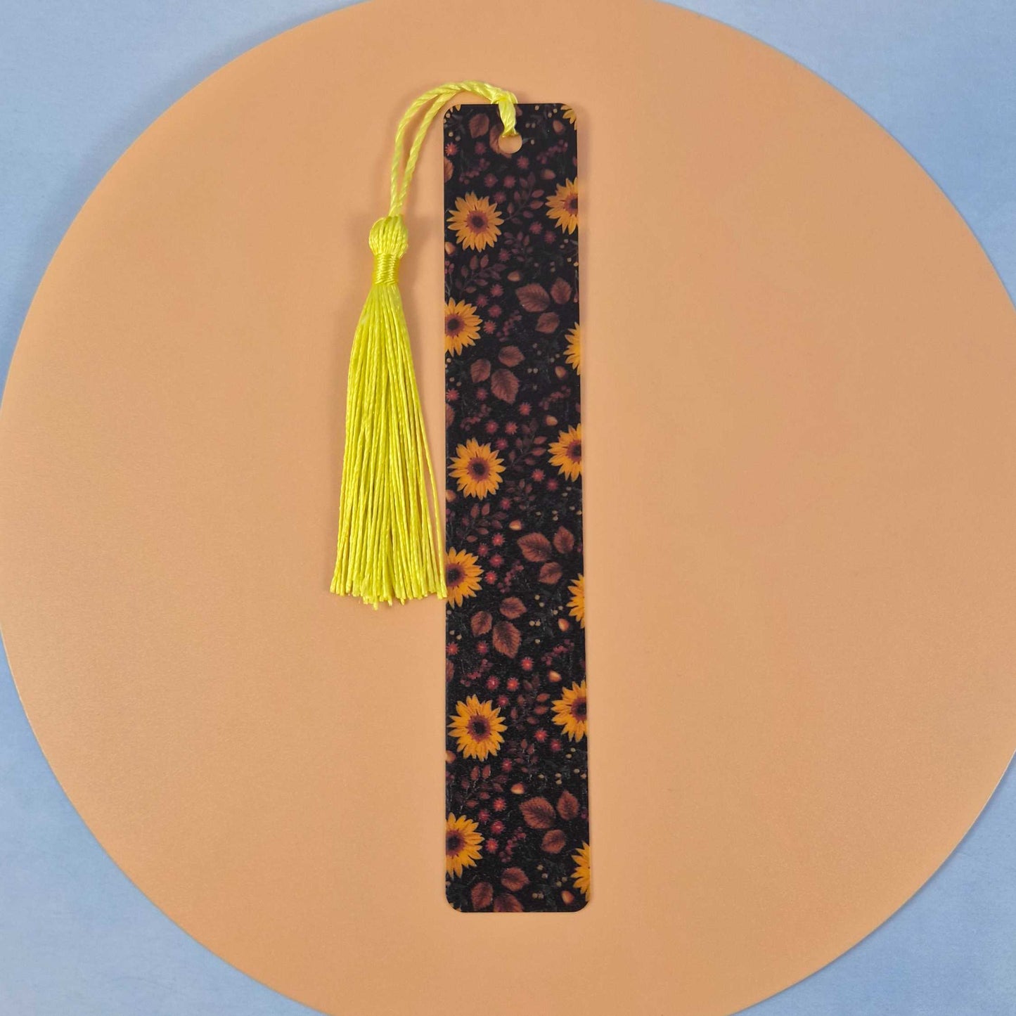 Sunflower Pattern Flex Bookmark with Tassel Multicolor