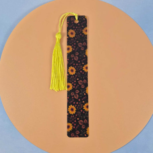 Sunflower Pattern Flex Bookmark with Tassel Multicolor