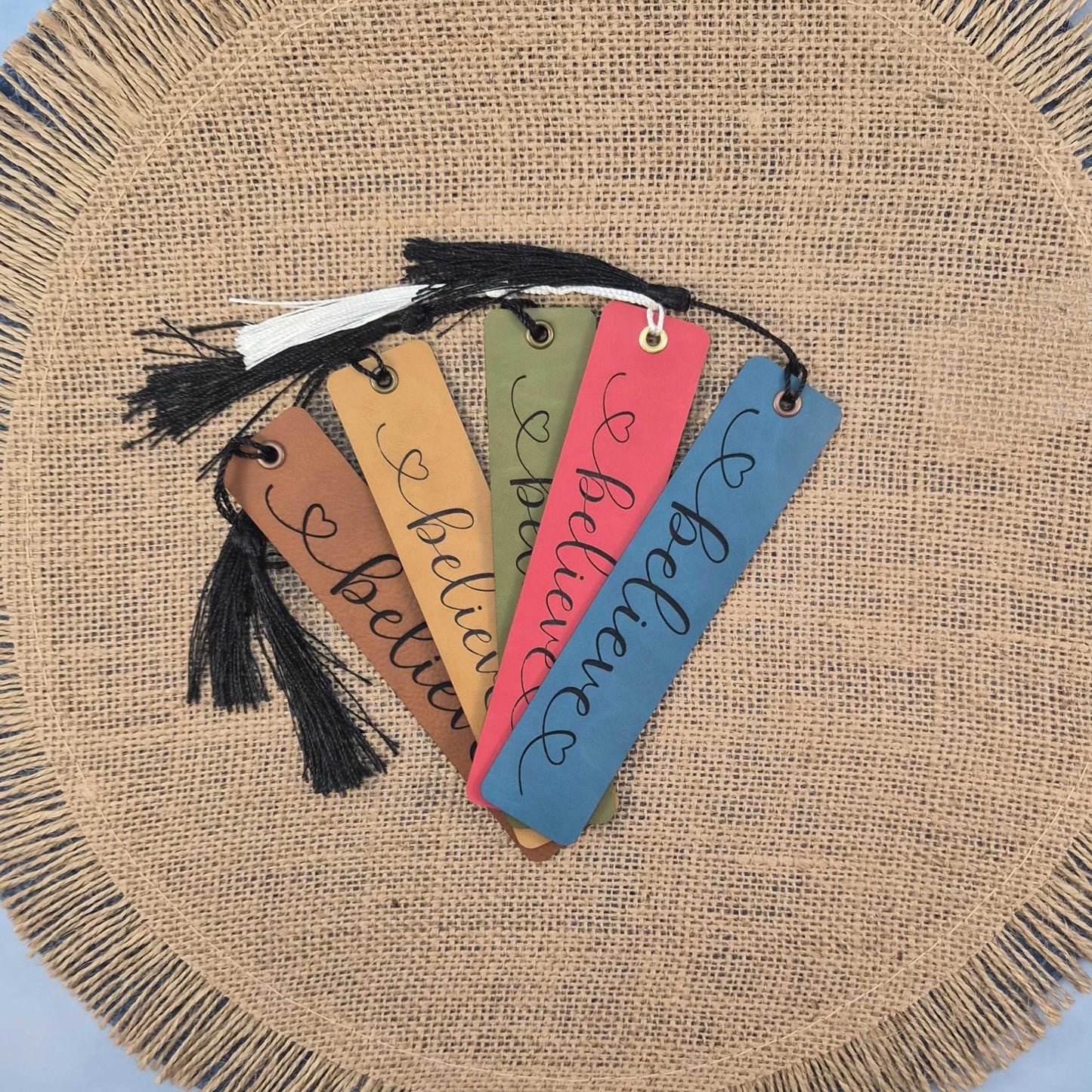 Believe - Inspirational Leatherette Bookmark with Tassel