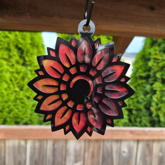 Sunflower Suncatcher, Small 2 Layer Flower Shaped Acrylic and Flex Window Decoration