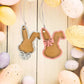 Easter Basket Tags - Bunny Shaped Layered Wood and Acrylic