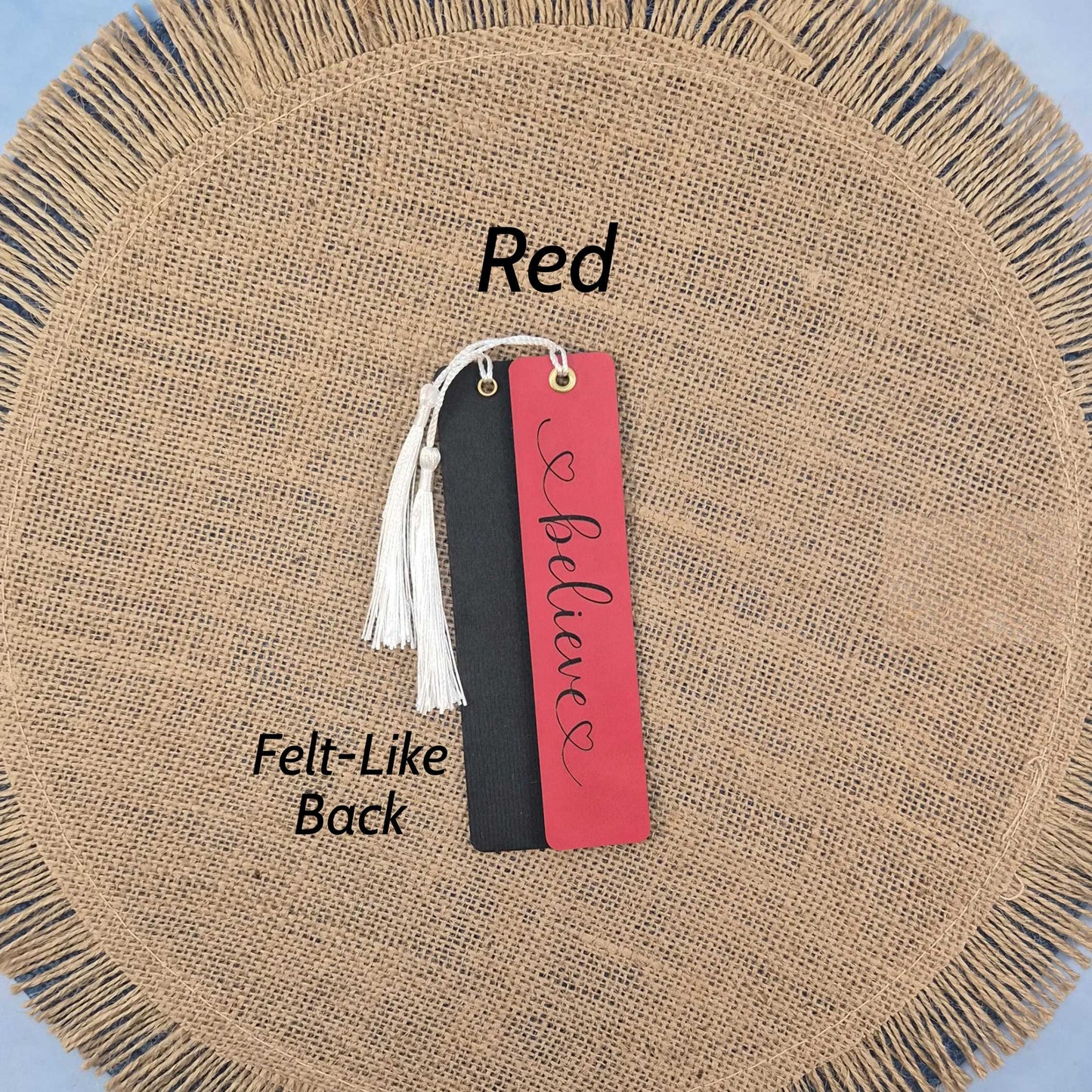 Believe - Inspirational Leatherette Bookmark with Tassel