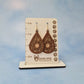 Mandala Dark Brown Leatherette (top) Light Wood Veneer (bottom) Teardrop Earrings