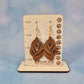 Geometric Wood Dangle Earrings