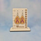 Breast Cancer Survivor Cherry Wood Veneer & Pink Leatherette Earrings