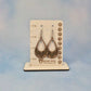 Mandala Cutout Walnut Wood Veneer & Olive Green Leatherette Earrings