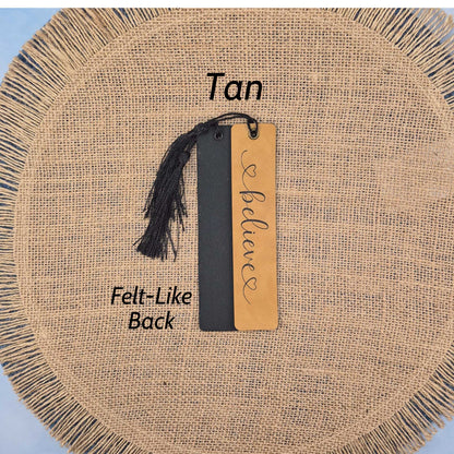 Believe - Inspirational Leatherette Bookmark with Tassel