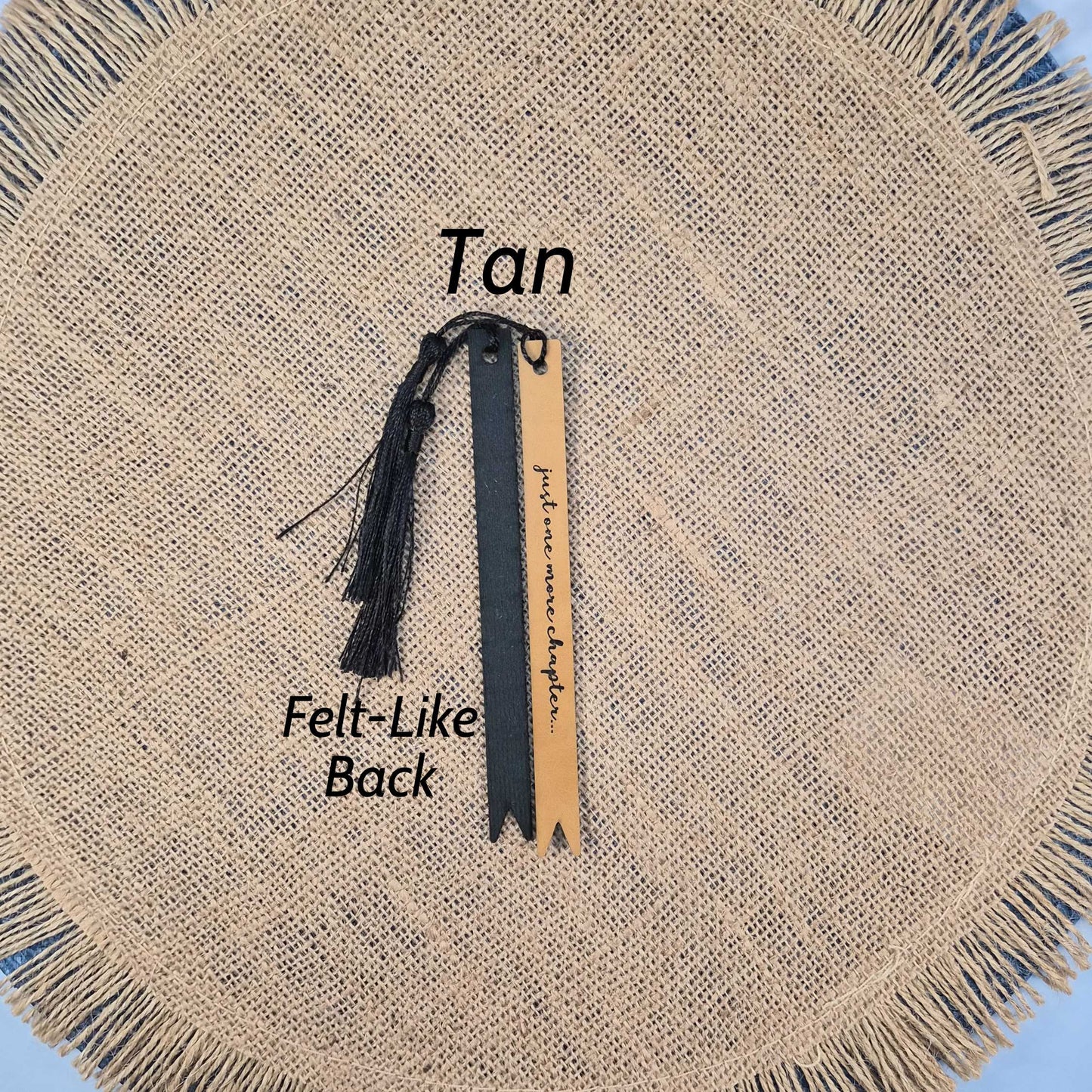 Just One More Chapter Funny Leatherette Skinny Bookmark with Tassel