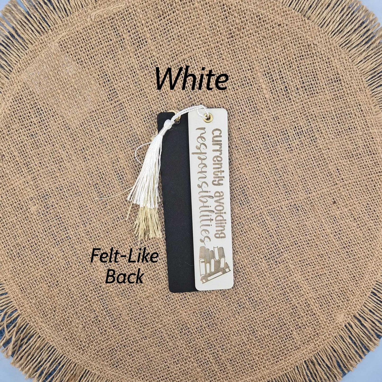 Currently Avoiding Responsibilities Funny Leatherette Bookmark with Tassel