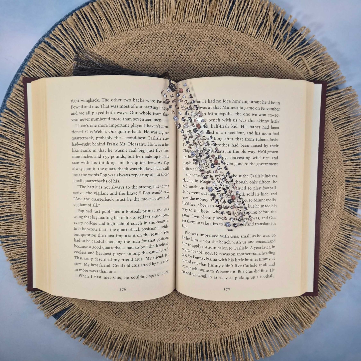 Dog Head Clear Flex Bookmark with Tassel Multicolor