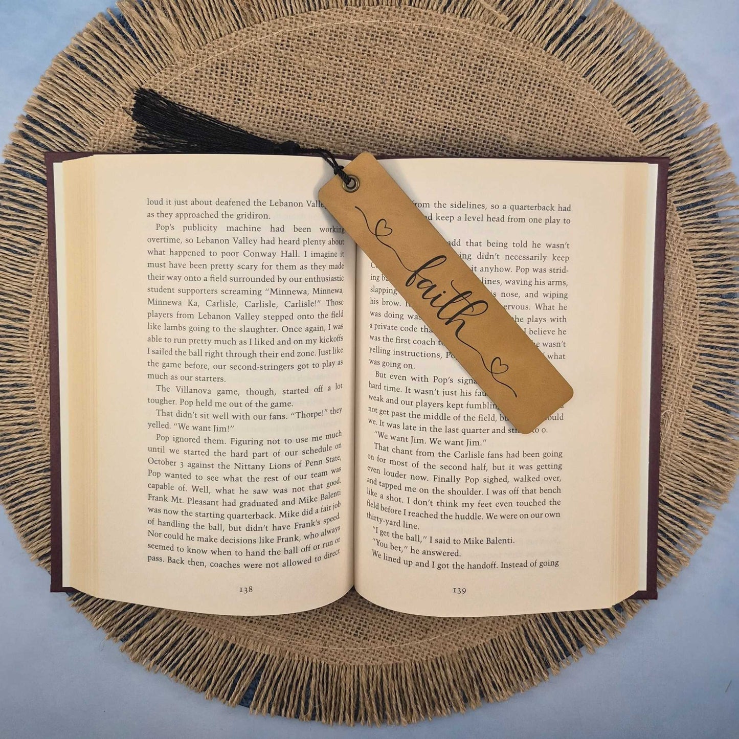 Faith - Inspirational Leatherette Bookmark with Tassel