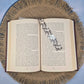 Paw Print Clear Flex Bookmark with Tassel Black and White