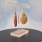 Bee and Honeycomb Dangle Earrings