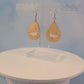Duck Maple Wood Veneer & White Leatherette Earrings