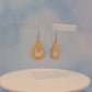 Chicken Maple Wood Veneer & White Leatherette Earrings