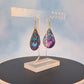 Triple Heart Wood Veneer and Flex Teardrop Earring