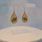 Turtle Side View Maple Wood Veneer & Olive Green Leatherette Earrings